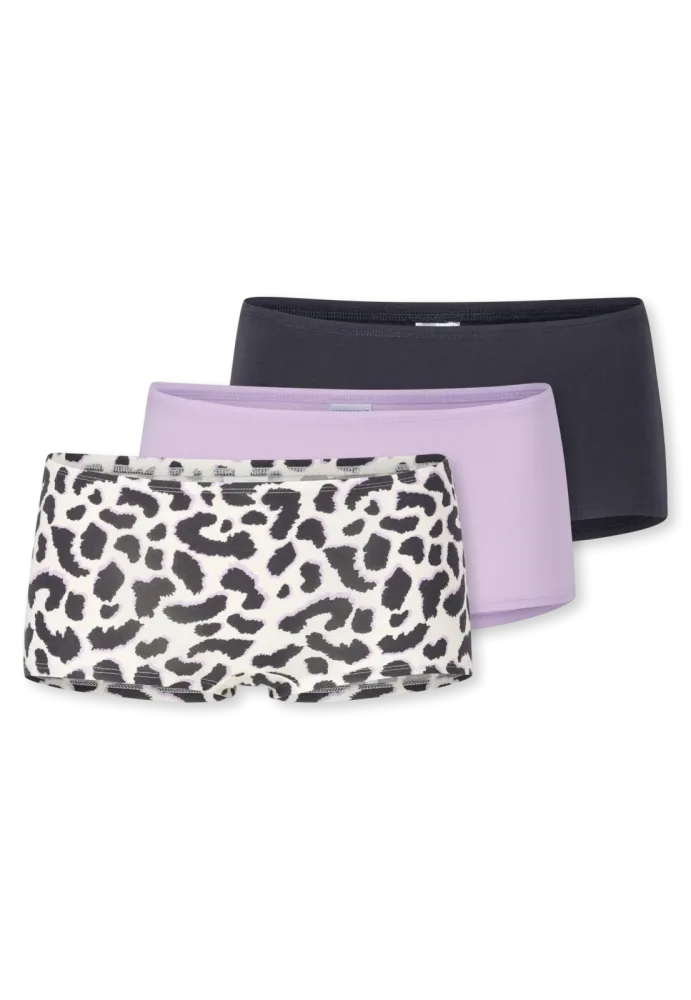 Schiesser Shorts 3er-Pack Bunt gemustert - 95/5 für Mädchen, Größe S, 95 % Baumwolle, 5 % Elasthan