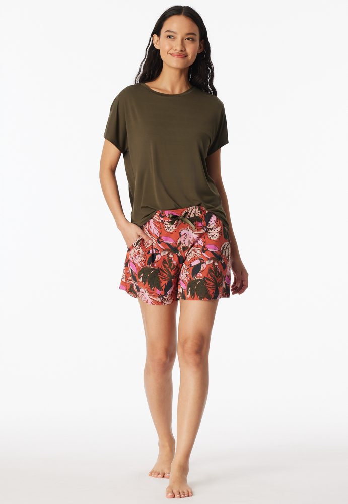 Schiesser Shorts Bunt gemustert - Mix+Relax für Damen, Größe M, 95 % Modal, 5 % Elasthan