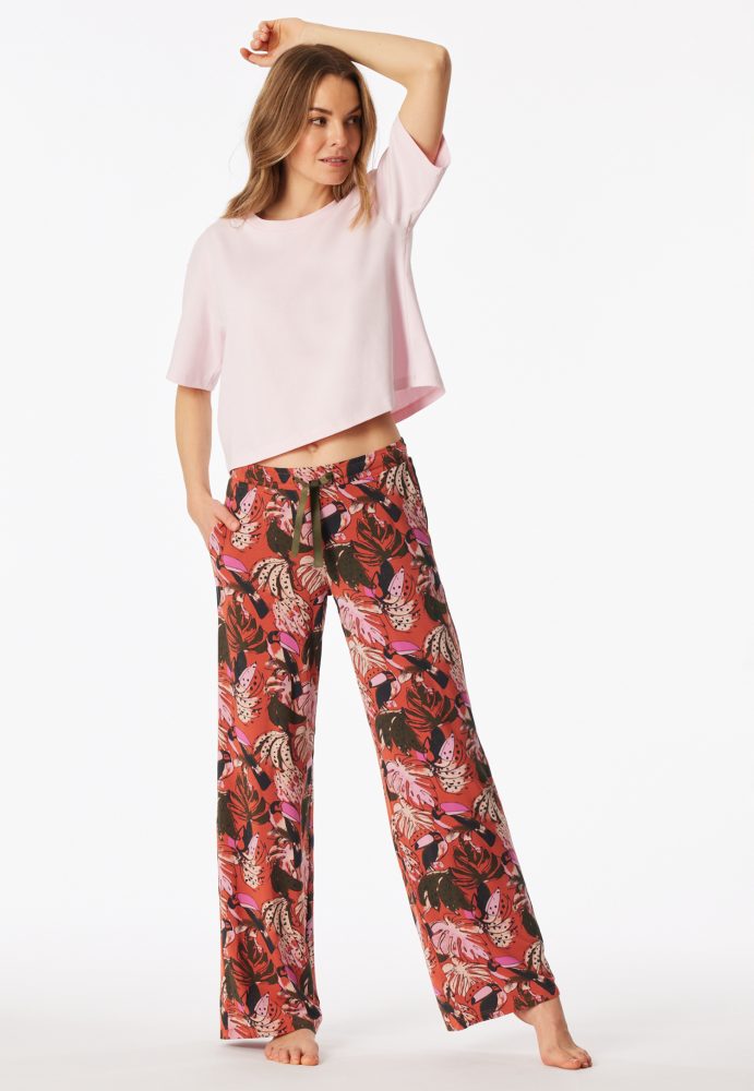 Schiesser Hose Bunt gemustert - Mix+Relax für Damen, Größe XXL, 95 % Modal, 5 % Elasthan