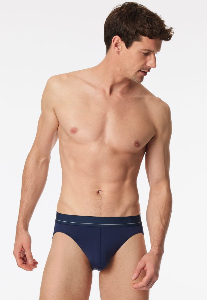 Schiesser Slip Dunkelblau - Pure Micro für Herren, Größe XL, 80 % Polyamid, 20 % Elasthan
