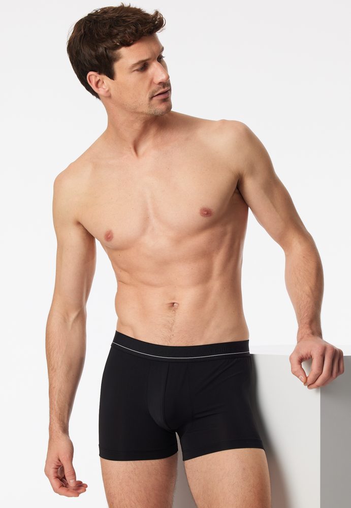 Schiesser Enge Boxershorts Schwarz - Pure Micro für Herren, Größe L, 80 % Polyamid, 20 % Elasthan