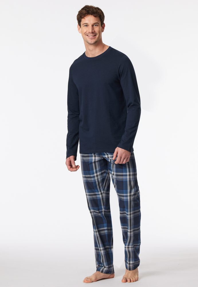Schiesser Shirt Dunkelblau - Mix+Relax für Herren, Größe S, 100 % Baumwolle