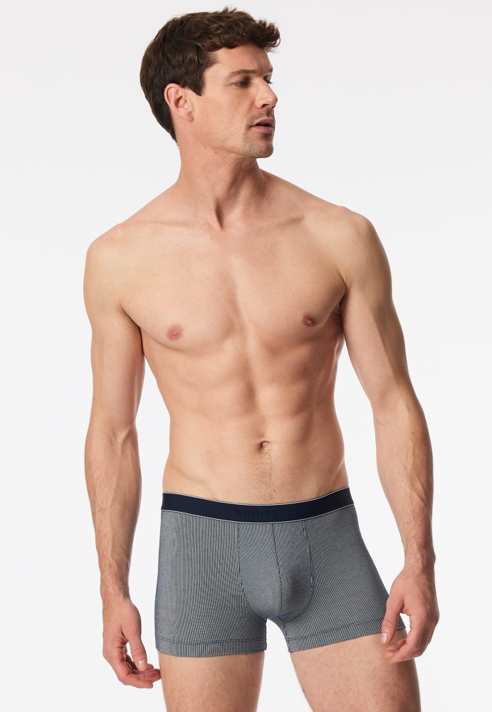 Schiesser Enge Boxershorts Dunkelblau gestreift - Duality Function für Herren, Größe 3XL, 30 % Polyamid, 30 % Baumwolle, 30 % Modal, 10 % Elasthan