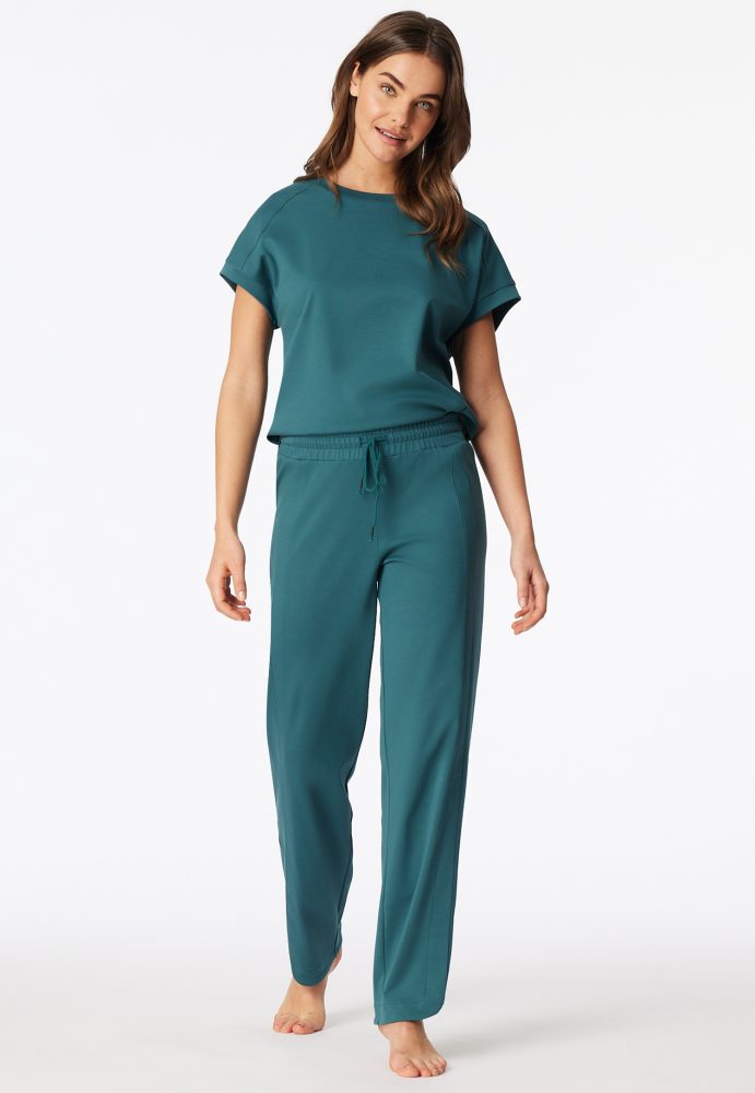 Schiesser Hose Petrol - Mix+Relax für Damen, Größe XS, 100 % Baumwolle