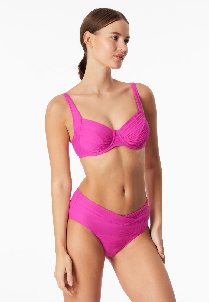Schiesser Bikini-Top Pink - Aqua für Damen, Größe 42B, 82 % Polyamid, 18 % Elasthan