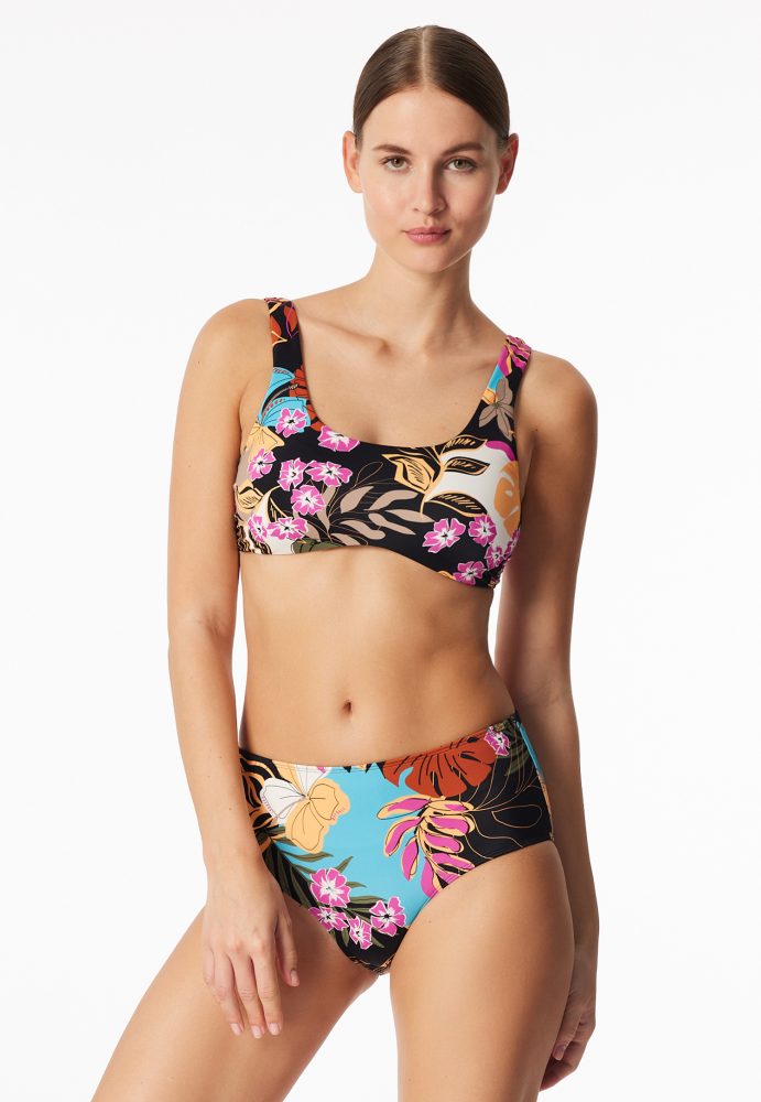 Schiesser Bikinislip Bunt gemustert - Aqua für Damen, Größe XL, 82 % Polyamid, 18 % Elasthan