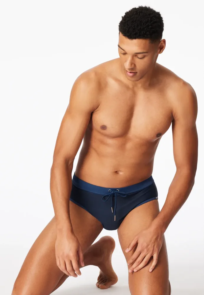 Schiesser Badehose Blau - Aqua für Herren, Größe XXL, 82 % Polyamid, 18 % Elasthan