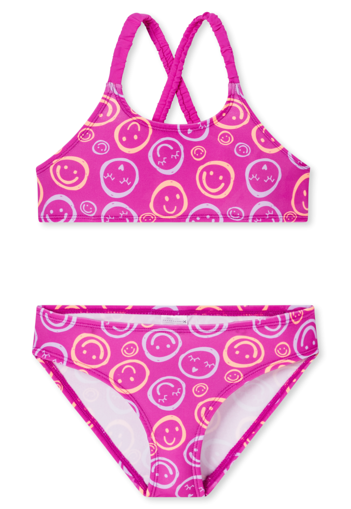 Schiesser Bikini Pink gemustert - Aqua für Mädchen, Größe 6Y, 82 % Polyamid, 18 % Elasthan
