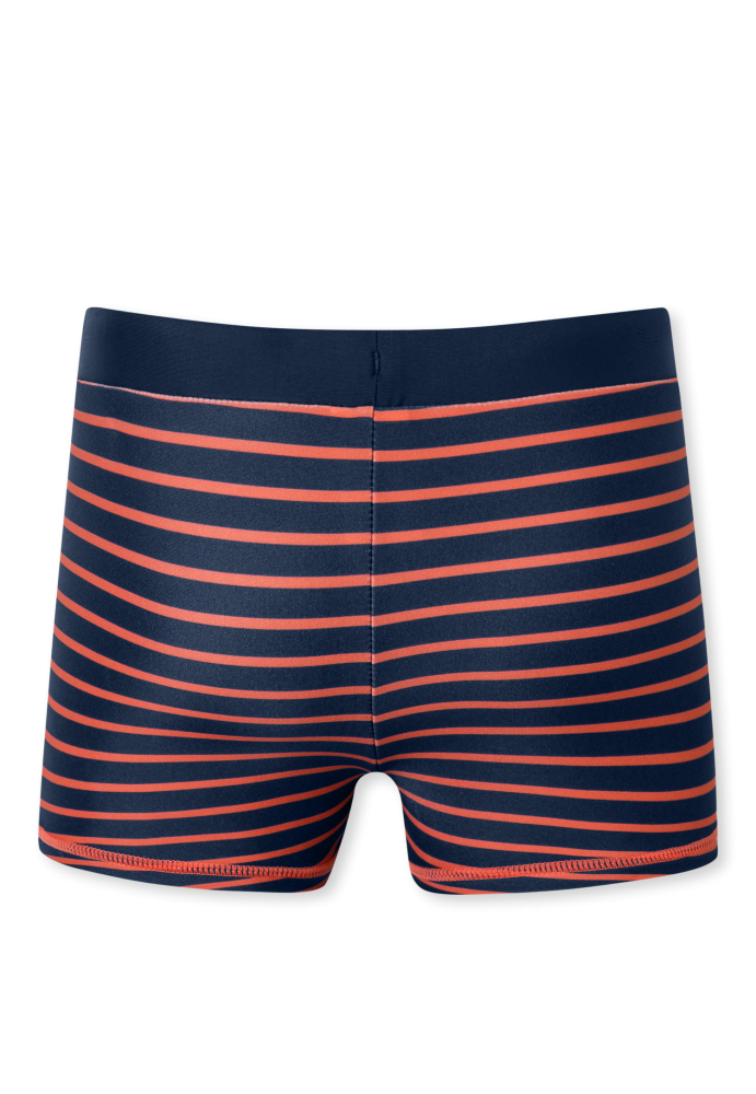 Schiesser Badehose Blau/Rot gestreift - Aqua für Jungen, Größe 4Y, 82 % Polyamid, 18 % Elasthan
