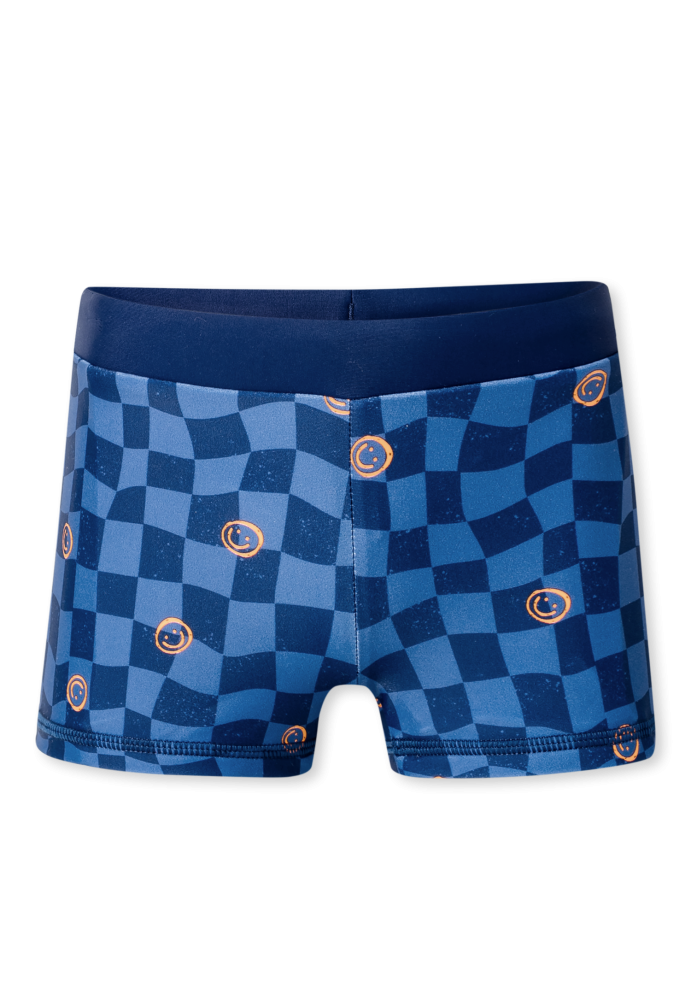 Schiesser Badehose Blau gemustert - Aqua für Jungen, Größe 4Y, 82 % Polyamid, 18 % Elasthan
