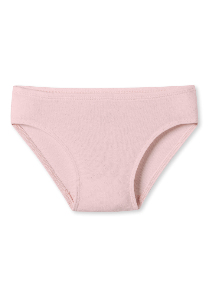 Schiesser Slip Feinripp Rosa - Ajourée für Mädchen, Größe 8Y, 100 % Baumwolle