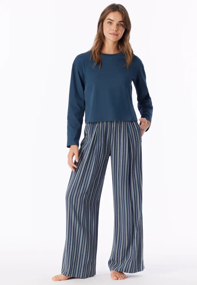 Schiesser Hose Bunt gestreift  Mix+Relax für Damen, Größe S, 100 % Viskose