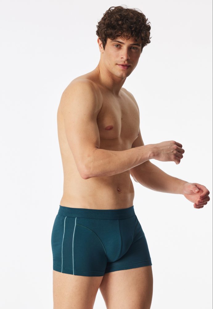 Schiesser Enge Boxershorts Petrol - Comfort Fit für Herren, Größe S, 95 % Baumwolle, 5 % Elasthan