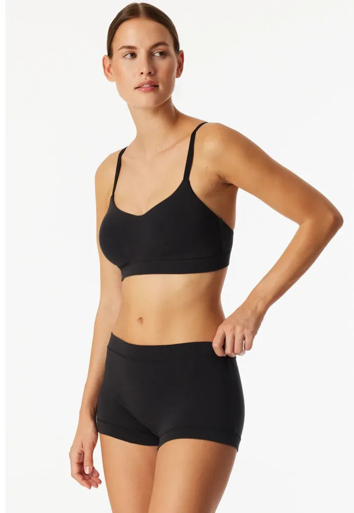 Schiesser Shorts Schwarz - Unique Cotton für Damen, Größe XL, 90 % Baumwolle, 10 % Elasthan