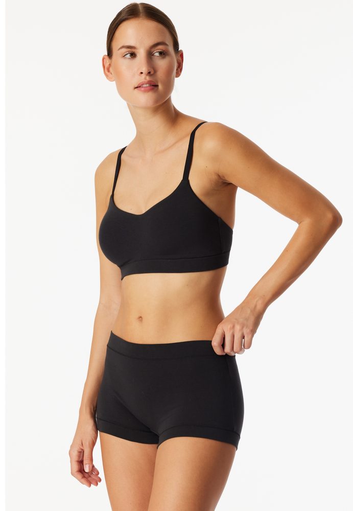 Schiesser Shorts Schwarz - Unique Cotton für Damen, Größe XL, 90 % Baumwolle, 10 % Elasthan