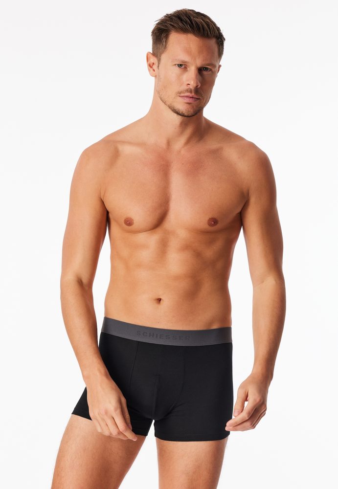 Schiesser Enge Boxershorts 3er-Pack Schwarz - 95/5 für Herren, Größe 4XL, 95 % Baumwolle, 5 % Elasthan