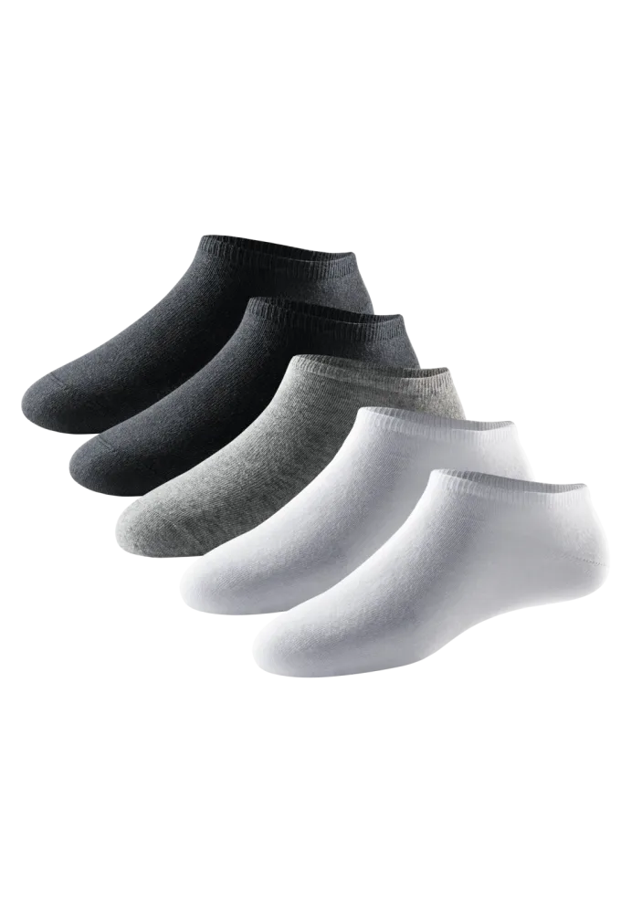 Schiesser Sneakersocken Herren 5er-Pack Bunt - Bluebird für Herren, Größe 43/46, 77 % Baumwolle, 22 % Polyamid, 1 % Elasthan