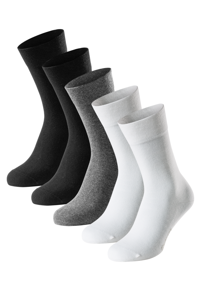 Schiesser Socken Herren 5er-Pack Bunt - Bluebird für Herren, Größe 43/46, 77 % Baumwolle, 22 % Polyamid, 1 % Elasthan