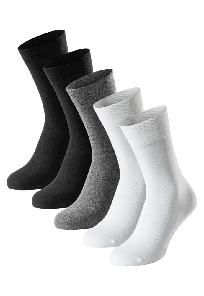 Schiesser Socken Herren 5er-Pack Bunt - Bluebird für Herren, Größe 43/46, 77 % Baumwolle, 22 % Polyamid, 1 % Elasthan