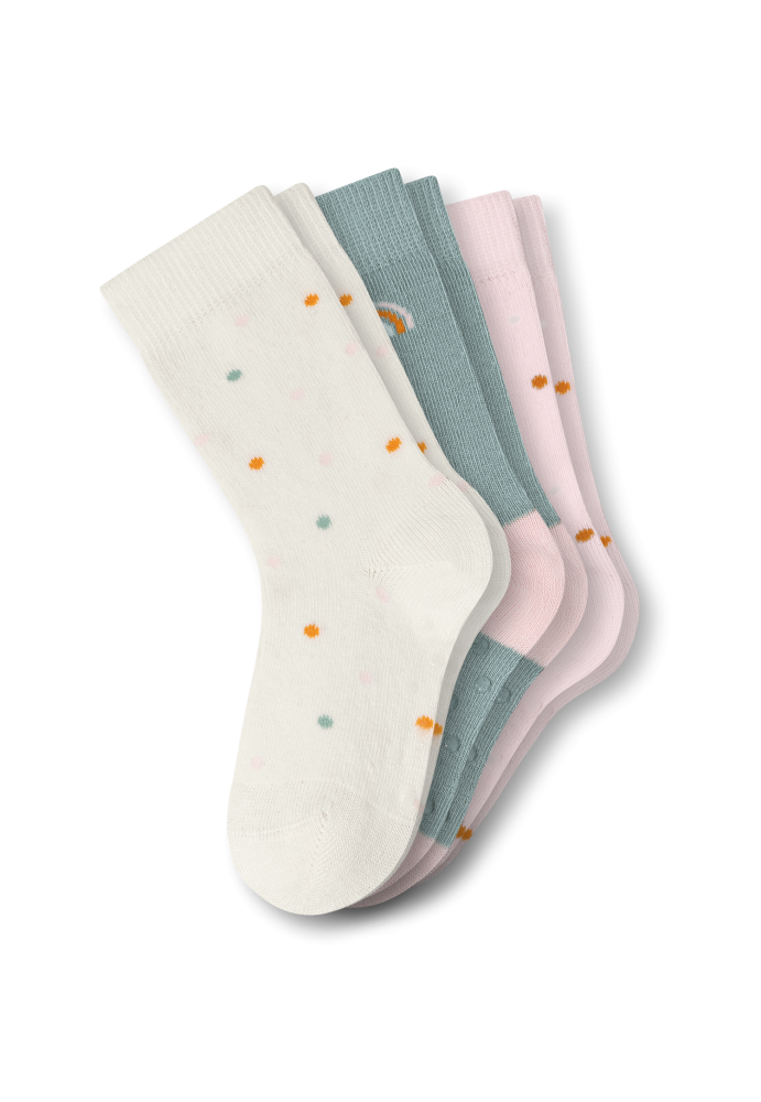 Schiesser Stoppersocken Baby 3er-Pack Bunt gemustert - Legwear Baby, Größe 18, 84 % Baumwolle, 15 % Polyamid, 1 % Elasthan