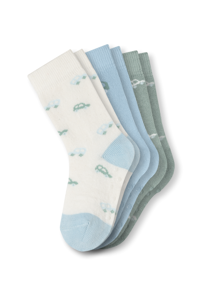 Schiesser Stoppersocken Baby 3er-Pack Bunt gemustert - Legwear Baby, Größe 18, 84 % Baumwolle, 15 % Polyamid, 1 % Elasthan