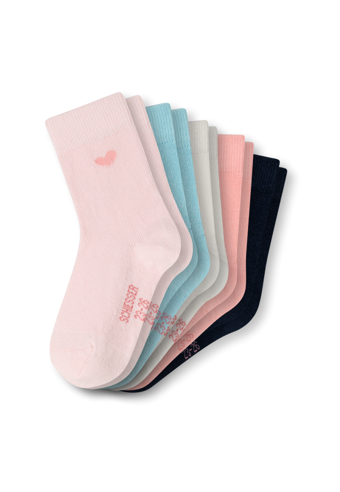 Schiesser Socken Mädchen 5er-Pack Bunt - Legwear Kids für Mädchen, Größe 2Y, 75 % Baumwolle, 24 % Polyamid, 1 % Elasthan