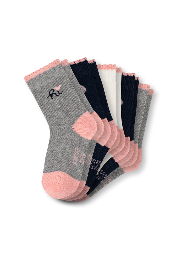 Schiesser Socken Mädchen 5er-Pack Bunt - Legwear Kids für Mädchen, Größe 6Y, 75 % Baumwolle, 24 % Polyamid, 1 % Elasthan