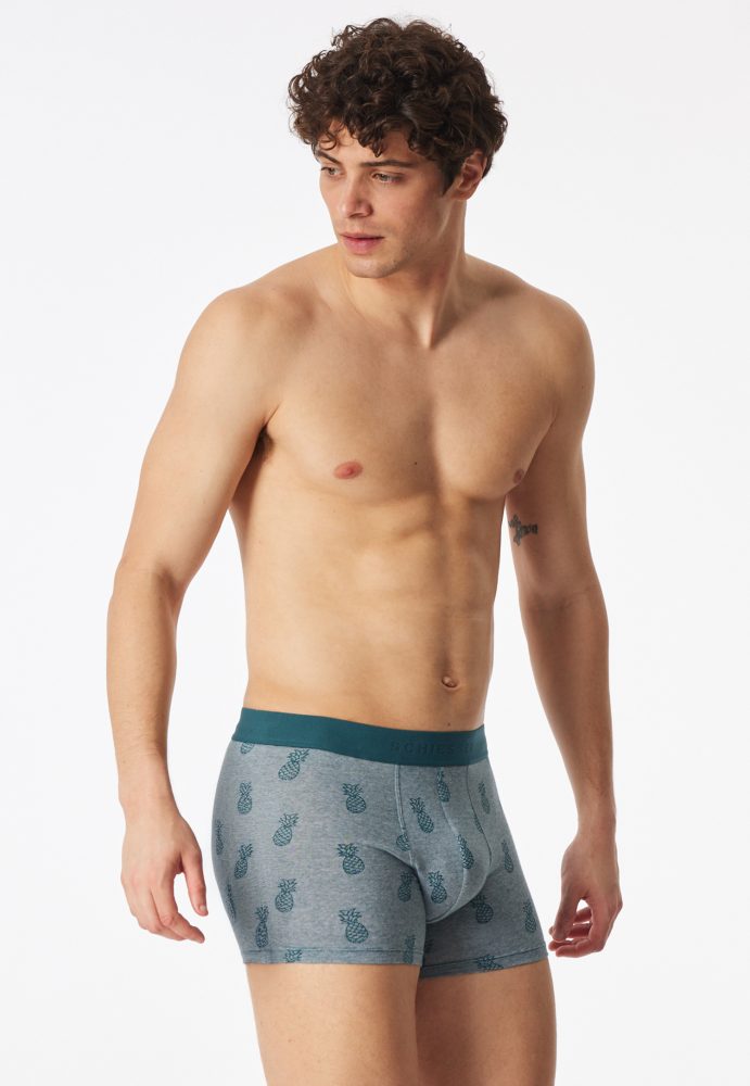 Schiesser Enge Boxershorts 5er-Pack Petrol/Schwarz gemustert - 95/5 für Herren, Größe XL, 95 % Baumwolle, 5 % Elasthan