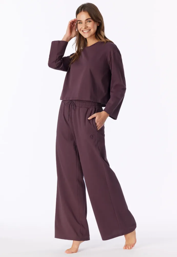 Schiesser Hose Bordeaux - Mix+Relax für Damen, Größe S, 100 % Baumwolle