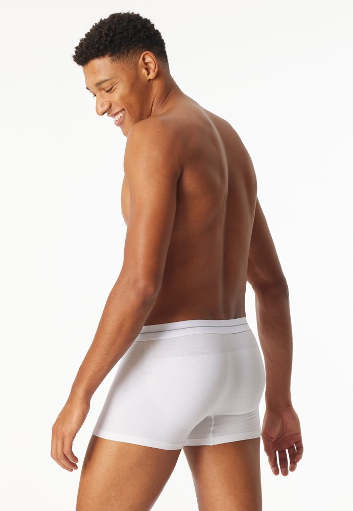 Schiesser Enge Boxershorts 2er-Pack Weiss - Cotton Flex für Herren, Größe S, 85 % Baumwolle, 5 % Elasthan, 10 % Polyamid