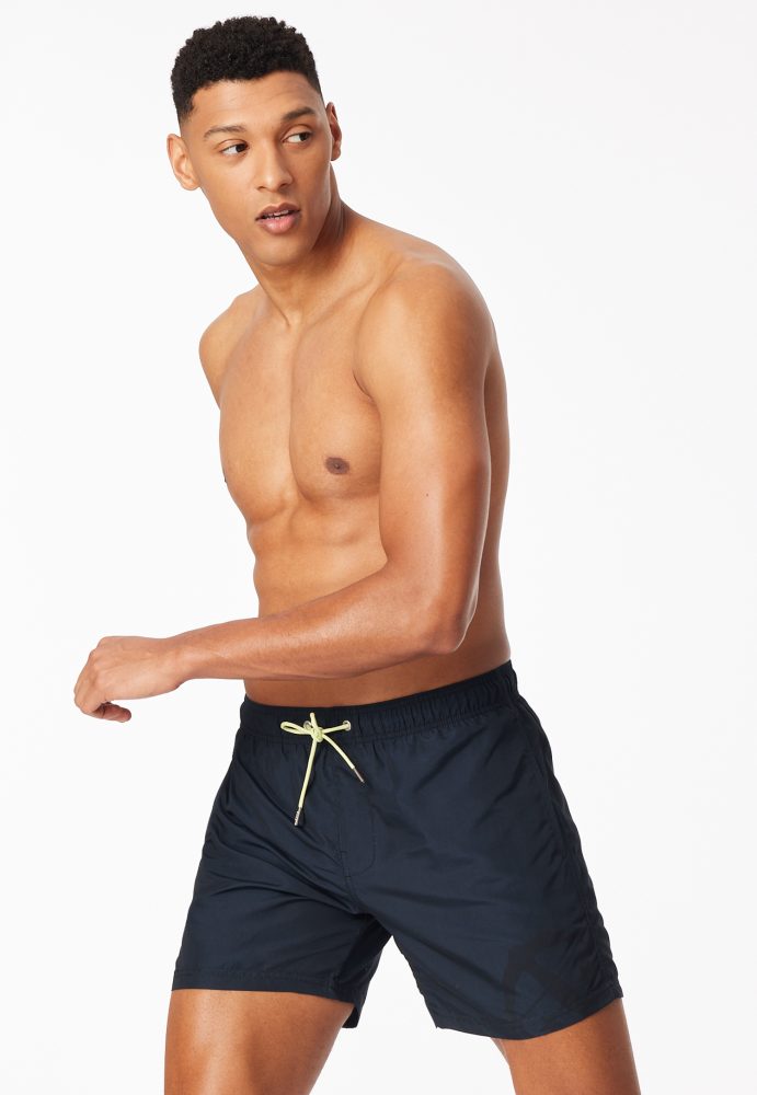 Schiesser Badeshorts Dunkelblau - Aqua für Herren, Größe M, 100 % Polyester