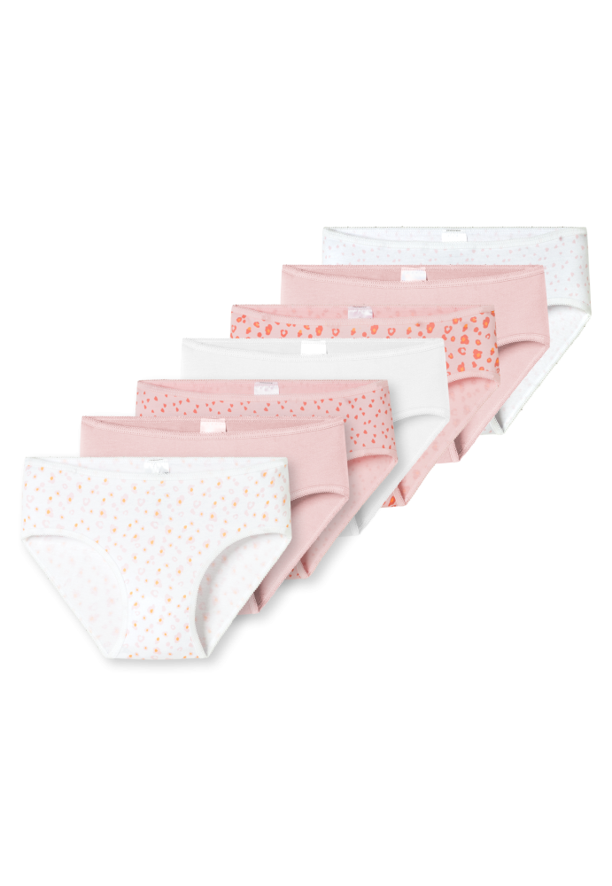 Schiesser Slip 7er-Pack Bunt gemustert - 95/5 für Mädchen, Größe 4Y, 95 % Baumwolle, 5 % Elasthan