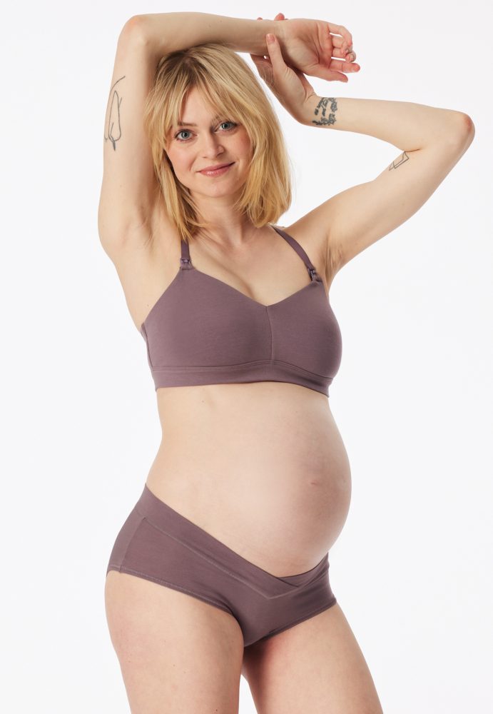 Schiesser Umstandsslip Lila - Unique Maternity für Damen, Größe 4XL, 90 % Baumwolle, 10 % Elasthan