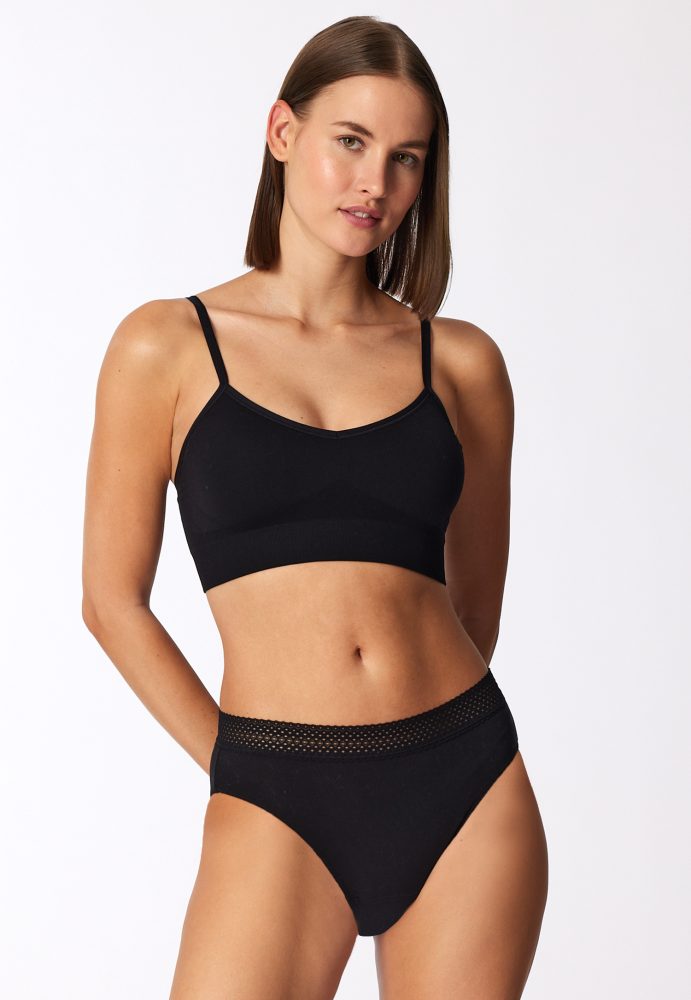 Schiesser - Periodenslip, für Damen, Black, Größe 40