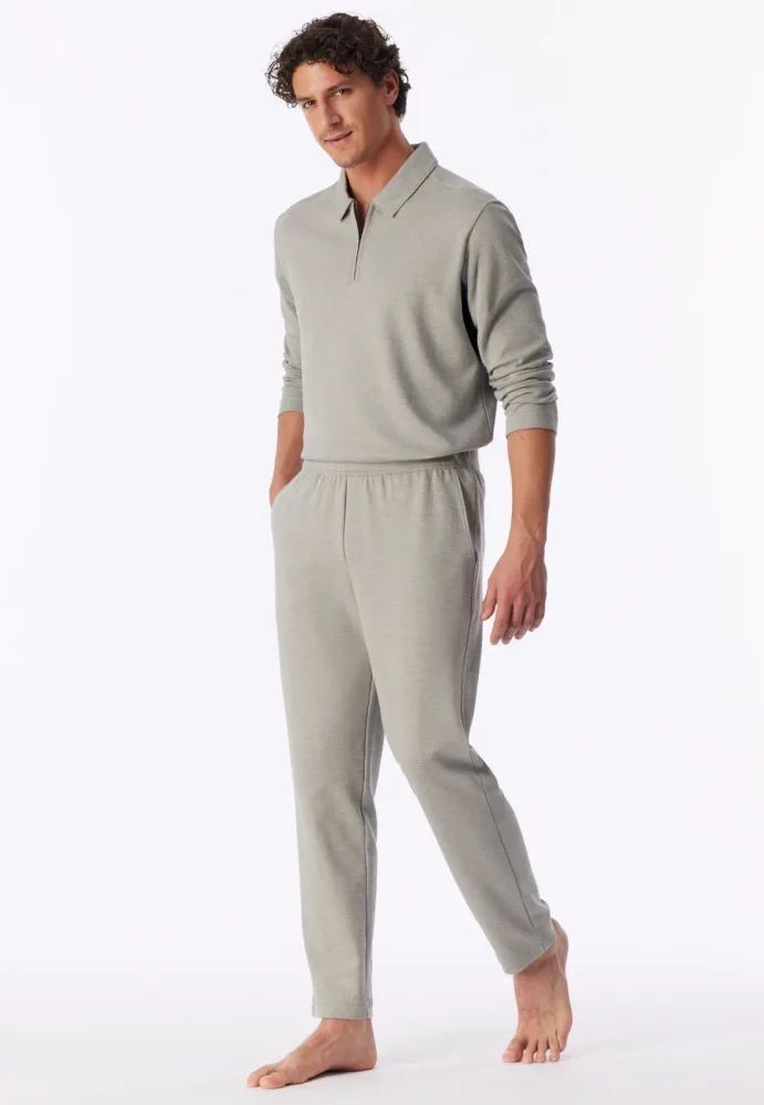 Schiesser Hose Feinripp Grau - Mix+Relax für Herren, Größe S, 80 % Baumwolle, 20 % Polyester