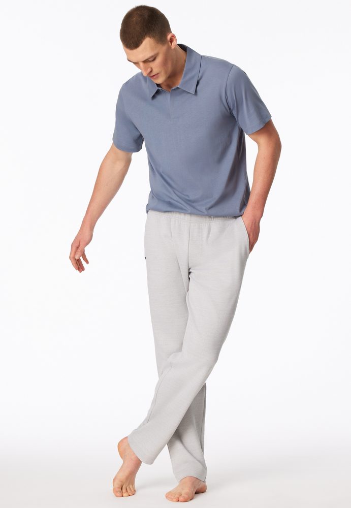 Schiesser Hose Grau - Mix+Relax für Herren, Größe S, 80 % Baumwolle, 20 % Polyester