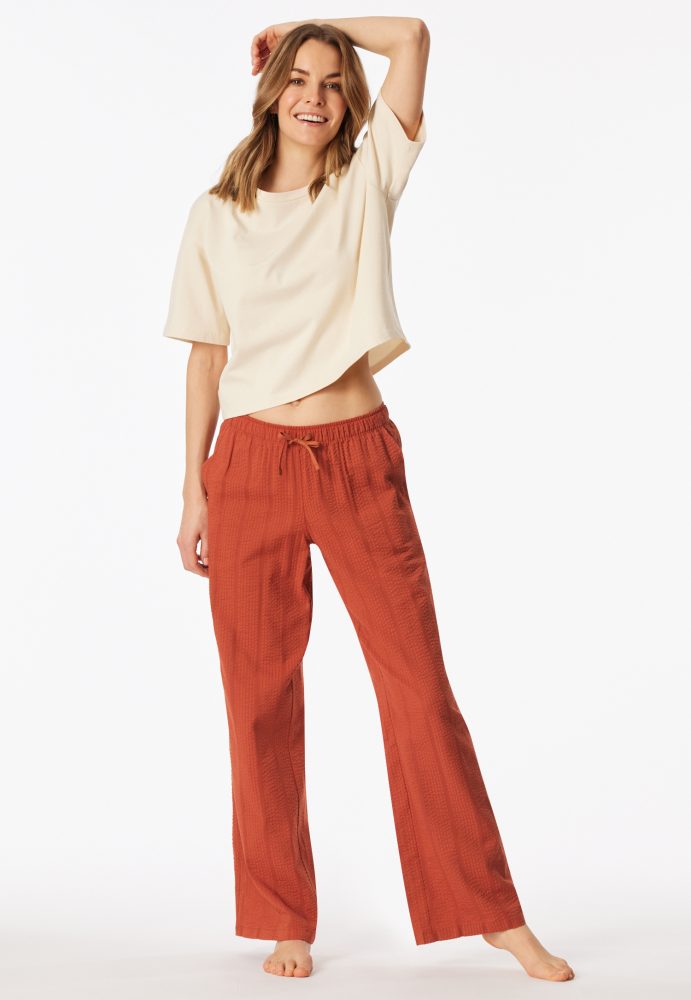 Schiesser Hose Orange - Mix+Relax für Damen, Größe XS, 60 % Baumwolle, 40 % Viskose