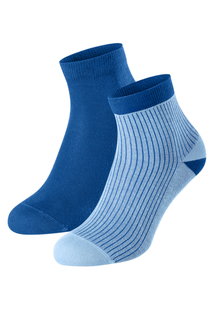Schiesser Socken Herren 2er-Pack Blau - Fashion für Herren, Größe 39/42, 77 % Baumwolle, 22 % Polyamid, 1 % Elasthan