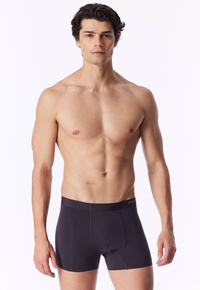 Schiesser Enge Boxershorts Anthrazit - Modern Bonded für Herren, Größe S, 90 % Modal, 10 % Elasthan