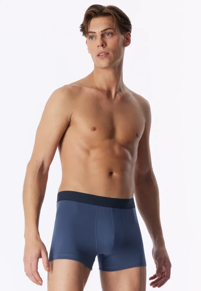 Schiesser Enge Boxershorts Blau - 95/5 für Herren, Größe L, 95 % Baumwolle, 5 % Elasthan