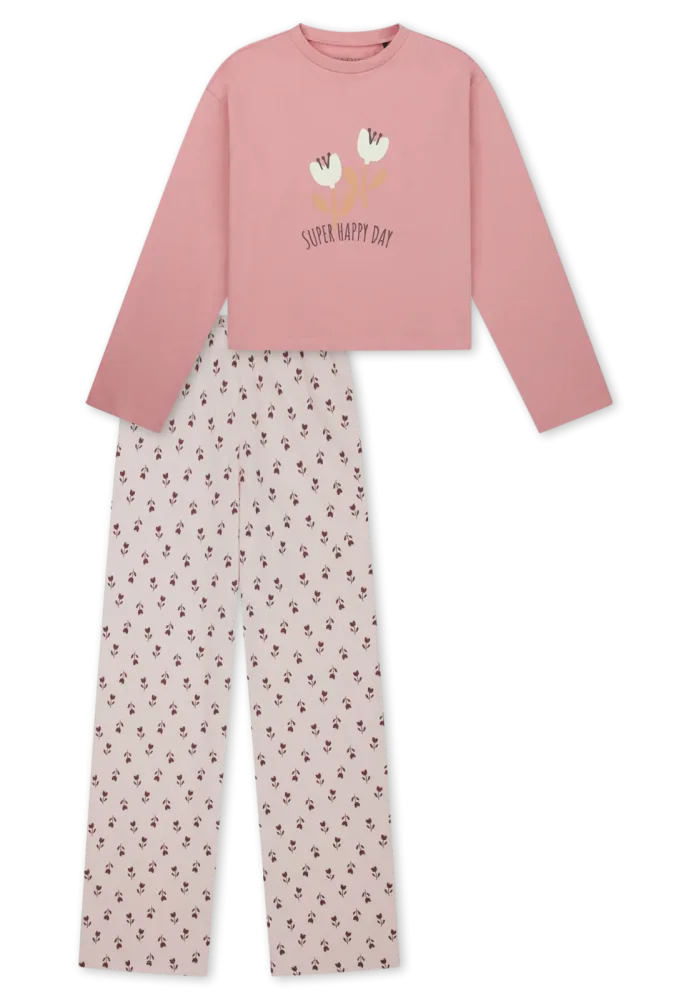 Schiesser Schlafanzug Rosa gemustert - Nightwear für Mädchen, Größe 3Y, 100 % Baumwolle