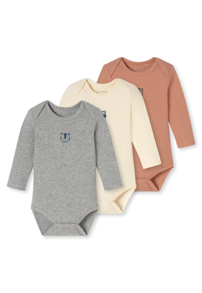 Schiesser Body Doppelripp 3er-Pack Bunt - Baby, Größe 12M, 95 % Baumwolle, 5 % Elasthan