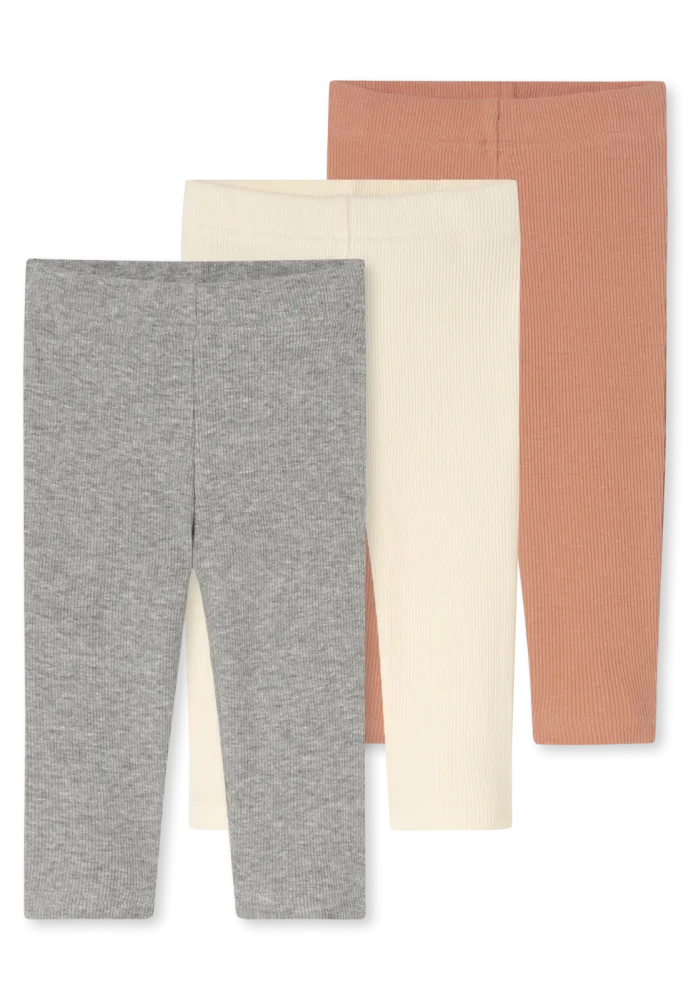 Schiesser Hose lang Doppelripp 3er-Pack Bunt - Baby, Größe 3M, 95 % Baumwolle, 5 % Elasthan