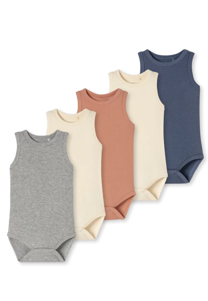 Schiesser Body kurzarm Doppelripp 5er-Pack Bunt - Baby, Größe 6M, 95 % Baumwolle, 5 % Elasthan