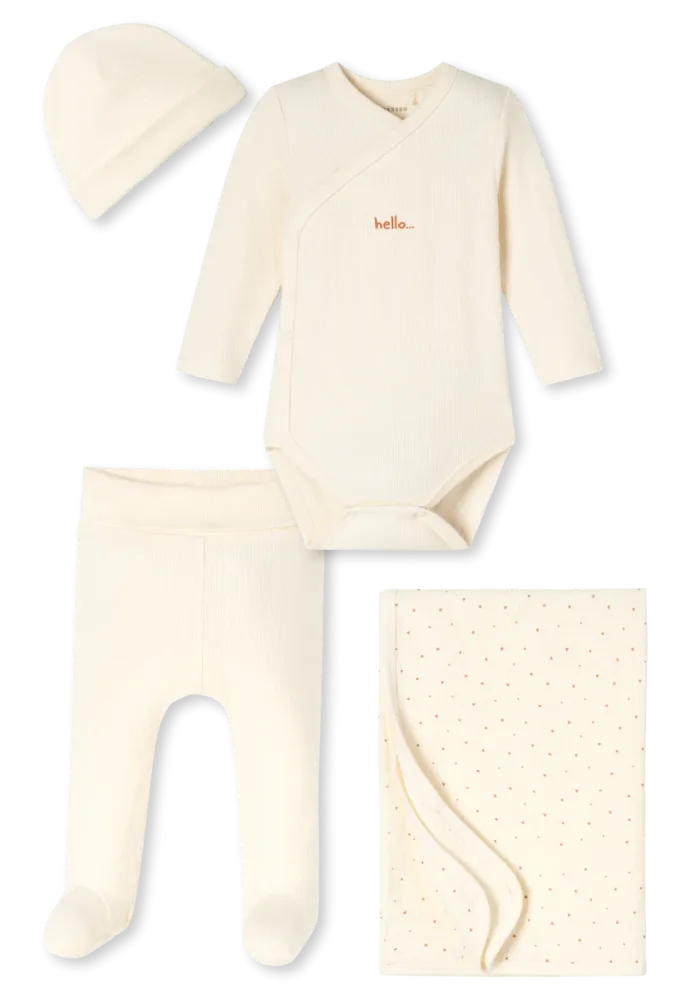 Schiesser Babyset Off-White - Baby, Größe 6M, 95 % Baumwolle, 5 % Elasthan