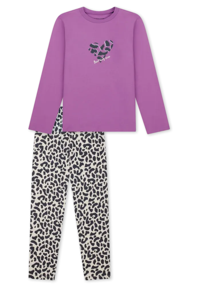 Schiesser Schlafanzug Bunt gemustert - Nightwear für Mädchen, Größe 6Y, 100 % Baumwolle