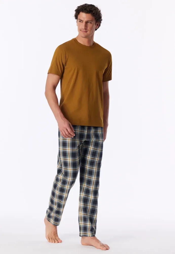 Schiesser T-Shirt Rost - Mix+Relax für Herren, Größe M, 100 % Baumwolle