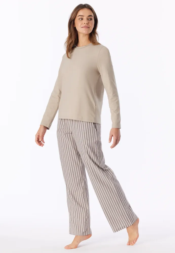 Schiesser Shirt Beige - Mix+Relax für Damen, Größe S, 95 % Baumwolle, 5 % Elasthan