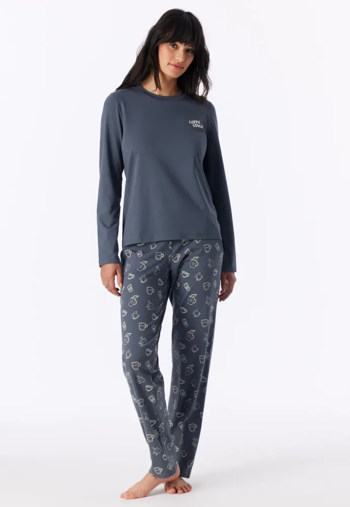 Schiesser Shirt Blau - Mix+Relax für Damen, Größe M, 95 % Baumwolle, 5 % Elasthan