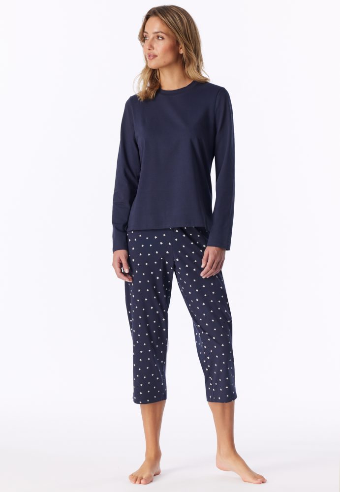 Schiesser Shirt Dunkelblau - Mix+Relax für Damen, Größe S, 95 % Baumwolle, 5 % Elasthan